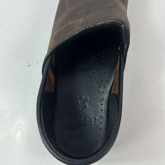 Dansko Professional Antique Brown Leather Women's Clogs - Picture 12 of 14